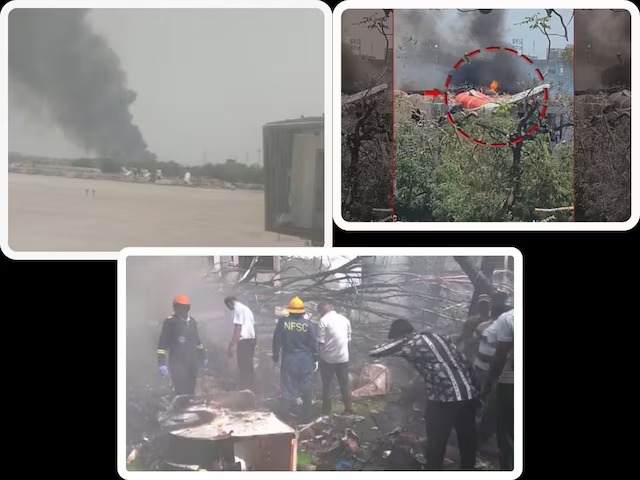 गुजरात के अहमदाबाद में हुआ बड़ा विमान हादसा, 242 यात्रियों को लेकर लंदन जा रहा था एयर इंडिया विमान !